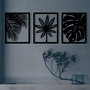 Wallity Mutena Escultura de Pared de Metal Negra
